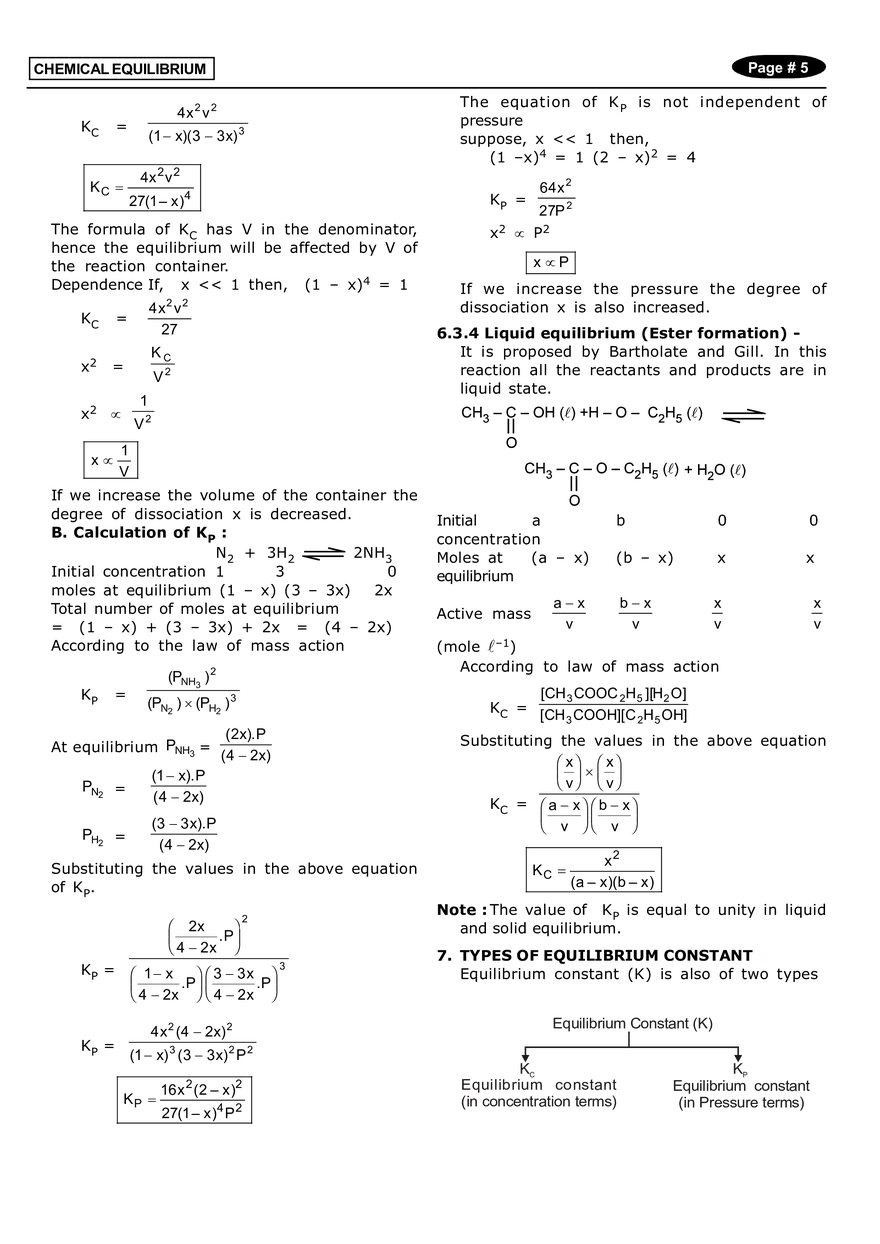 Chemical Equilibrium Solved Problems - Page 5