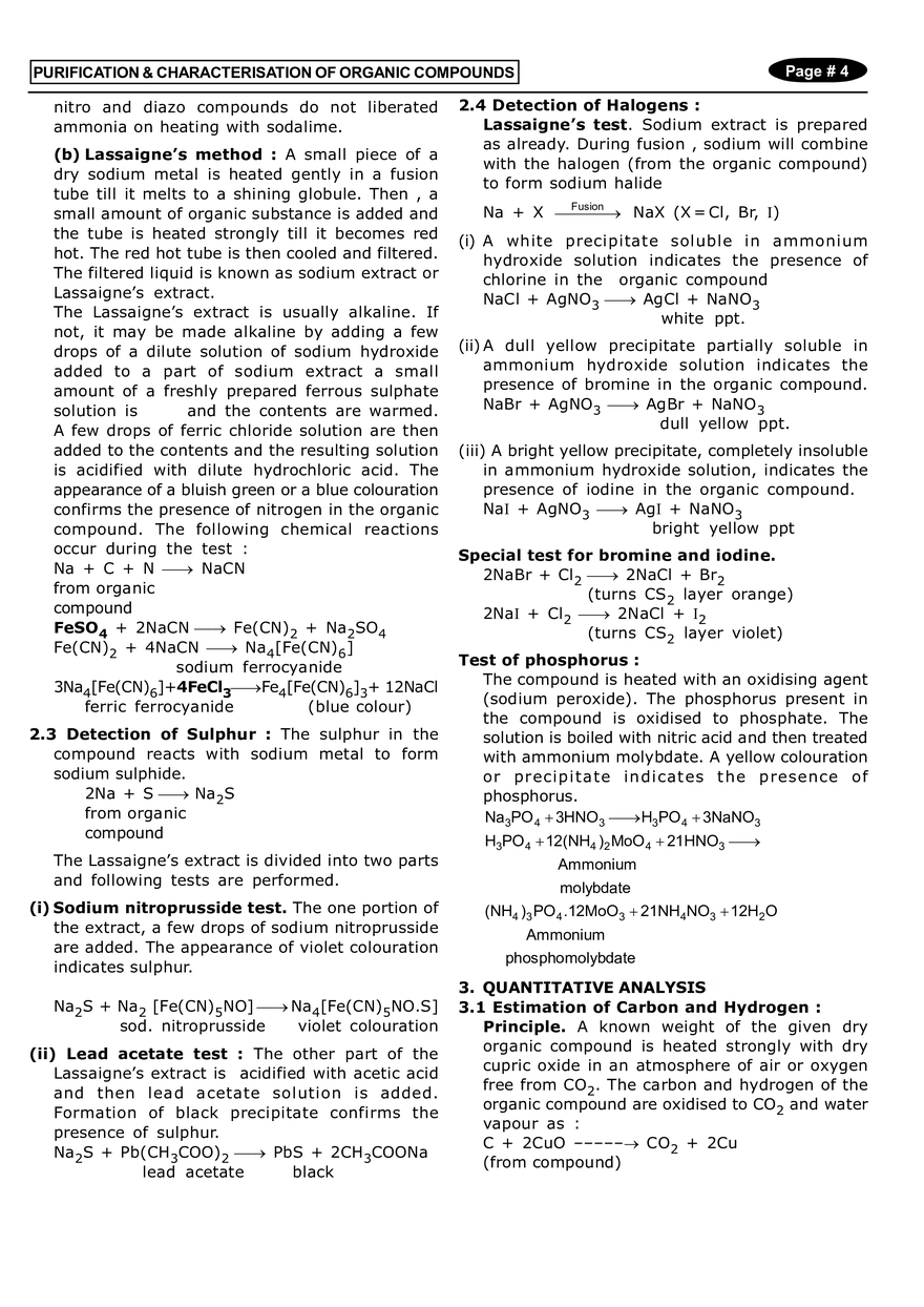 Purification & Characterisation of Organic Compounds Notes - Page 4