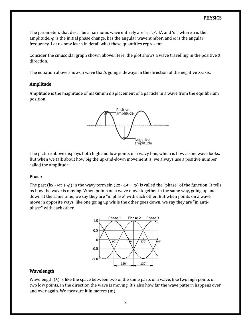 Displacement Relation in a Progressive Wave - Page 2
