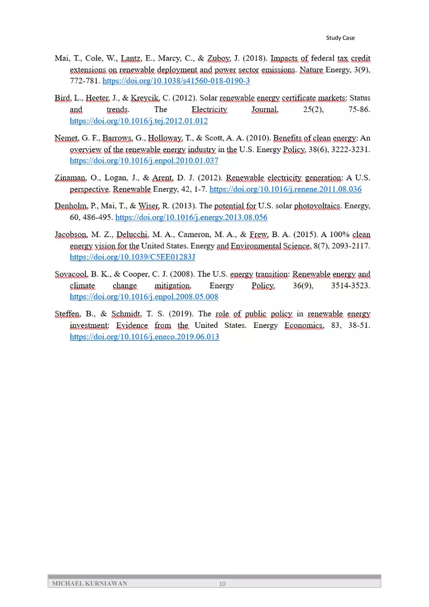 Study of the Renewable Energy Industry - Page 10