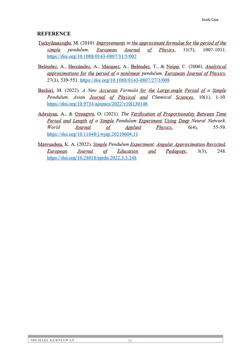 Analysis of Mathematical Pendulum Motion - Page 3