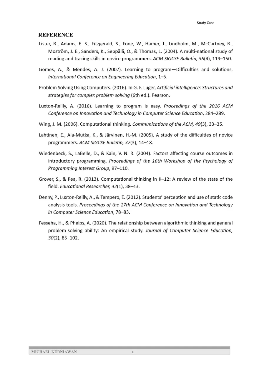 The Influence of Programming Algorithm Understanding - Page 6