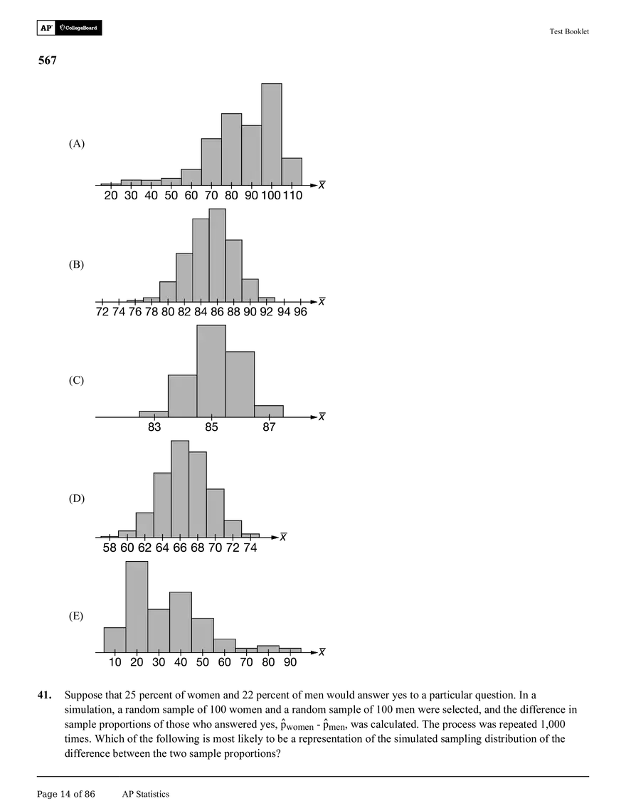 AP Statistics Test Booklet - Page 6