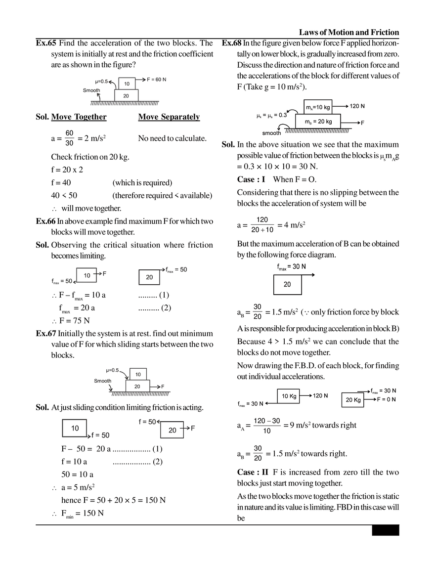 Laws of Motion and Friction - Page 30