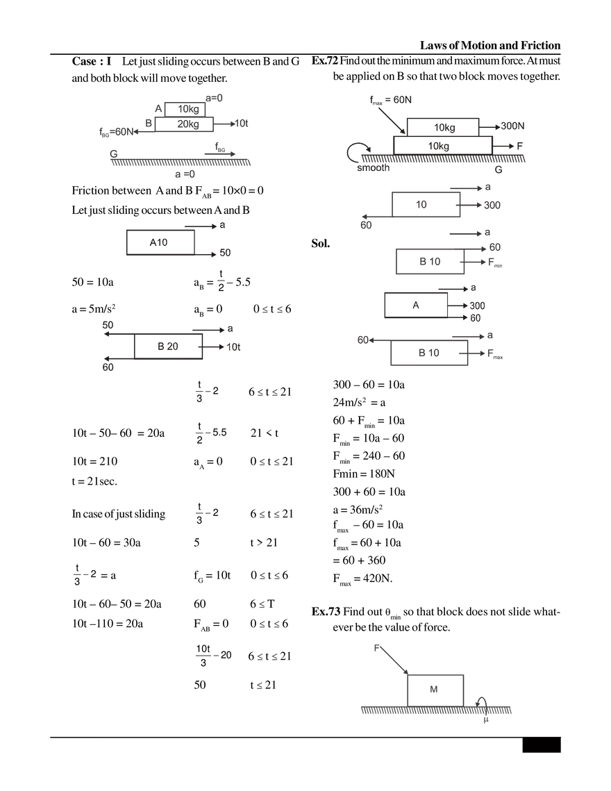Laws of Motion and Friction - Page 34