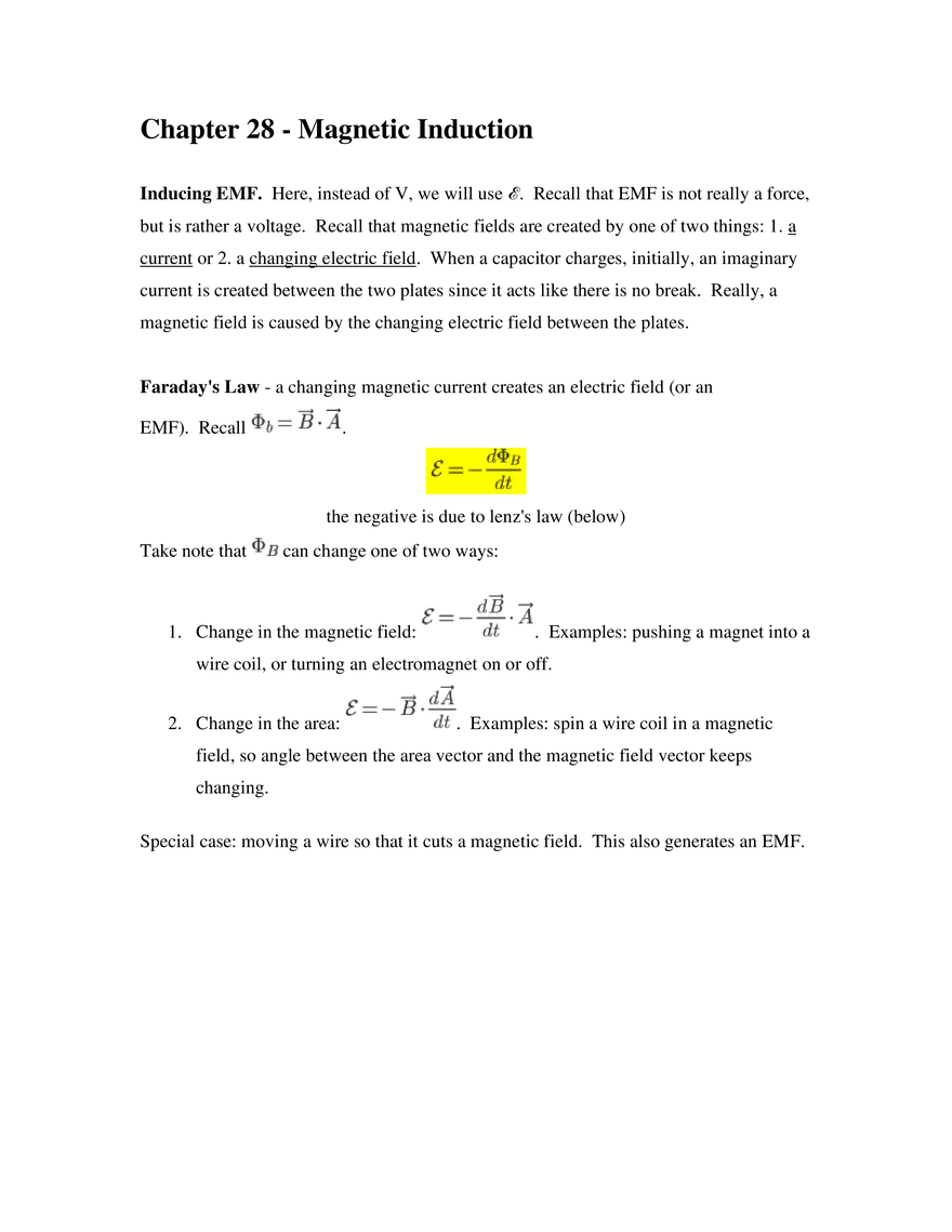 Chapter 28 - Magnetic Induction - Page 1