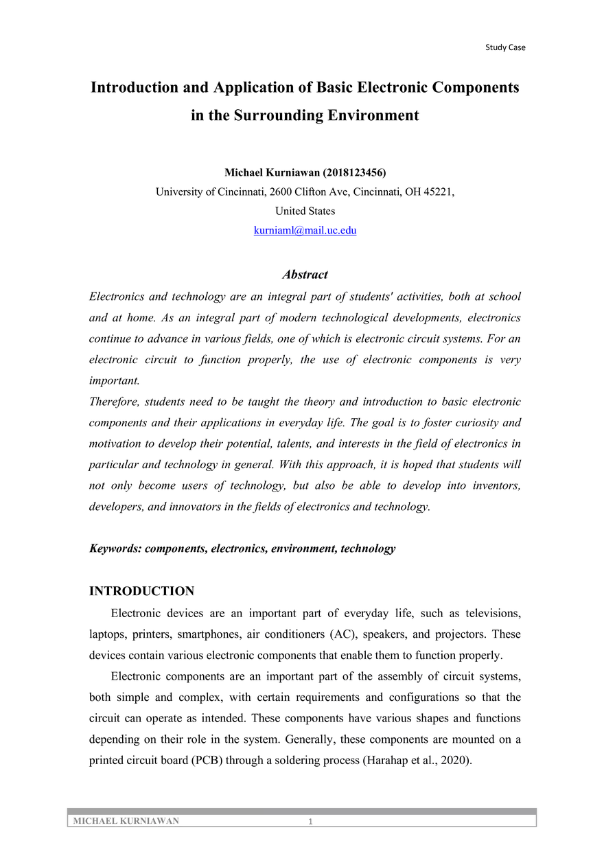 Introduction and Application of Basic Electronic Components - Page 1