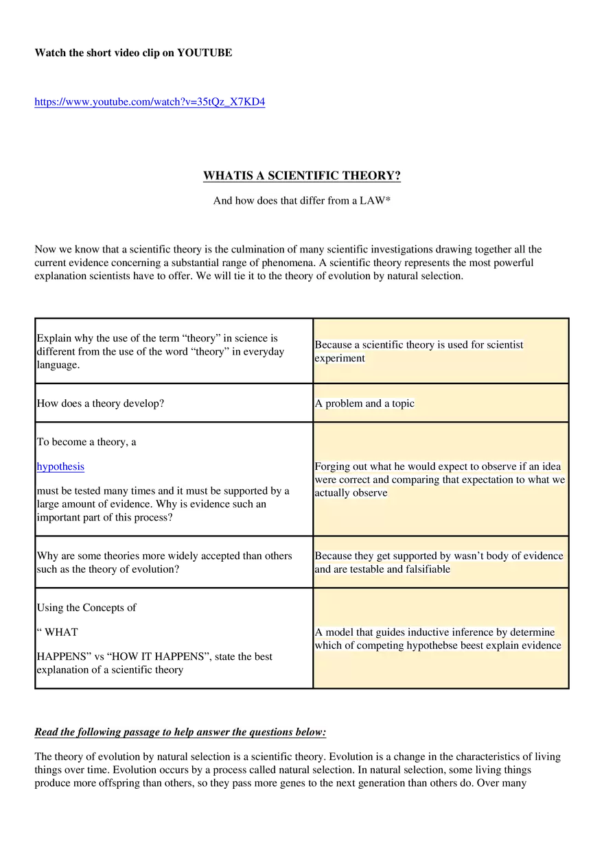 What is a Theory - Page 1