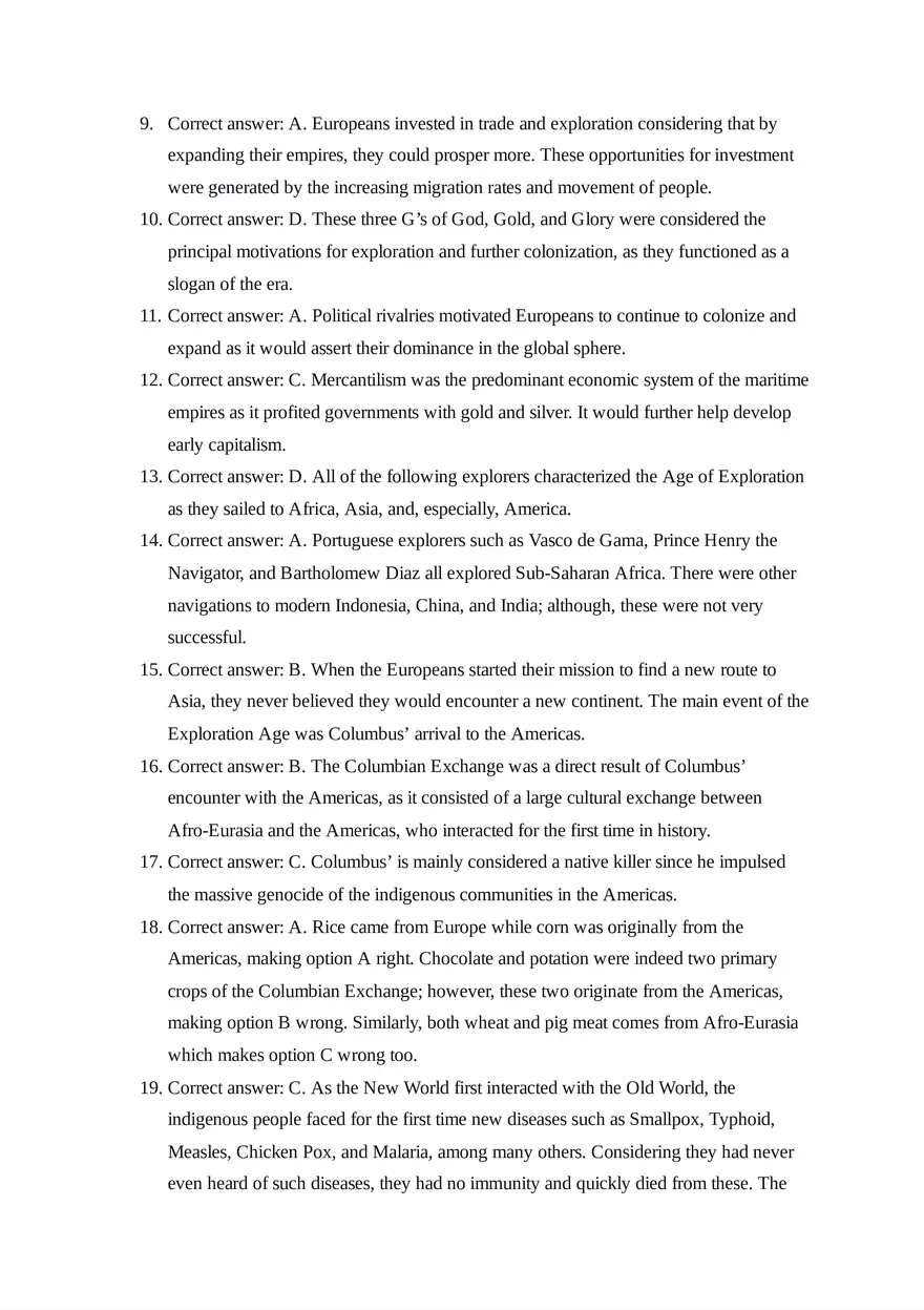 AP World History Unit 4 Quiz - Page 8