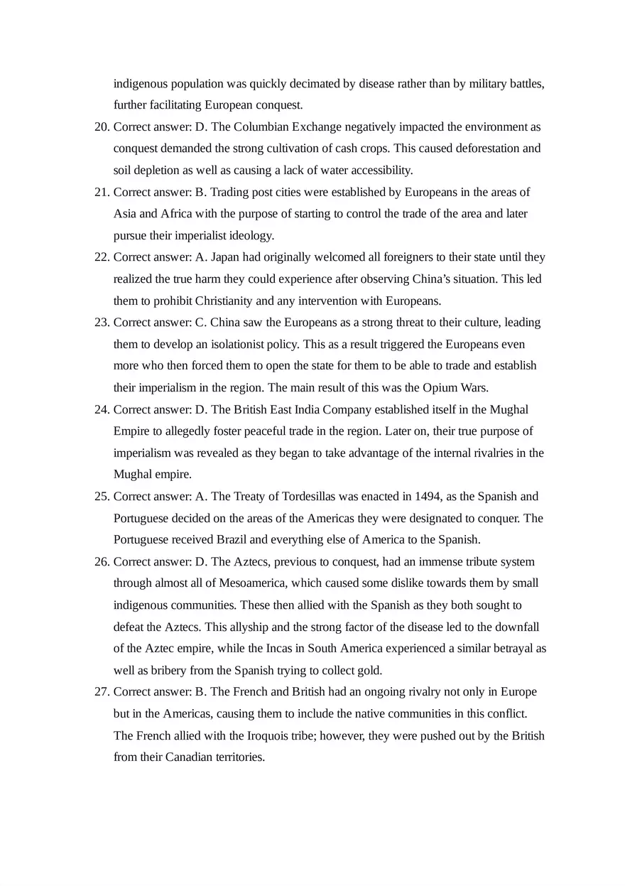 AP World History Unit 4 Quiz - Page 9