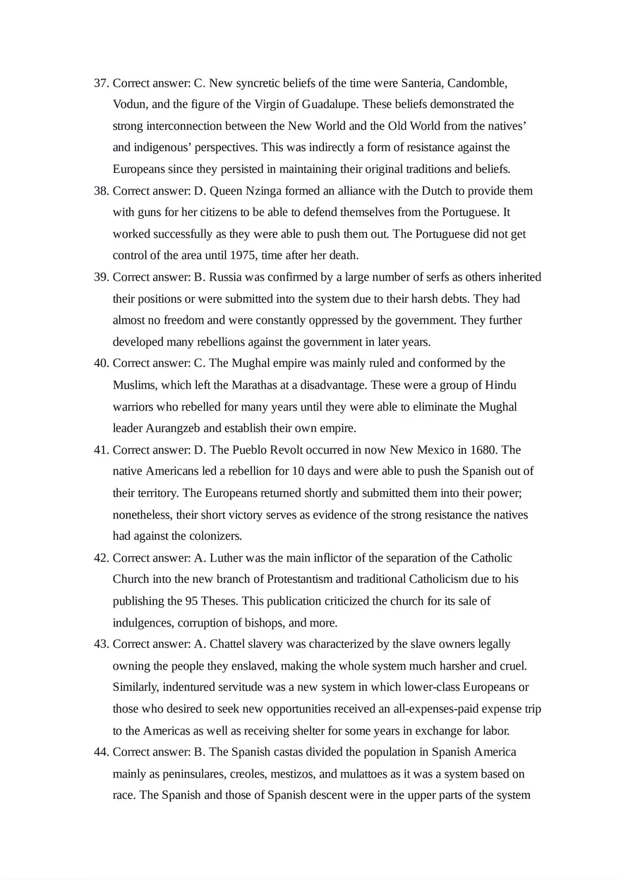 AP World History Unit 4 Quiz - Page 11