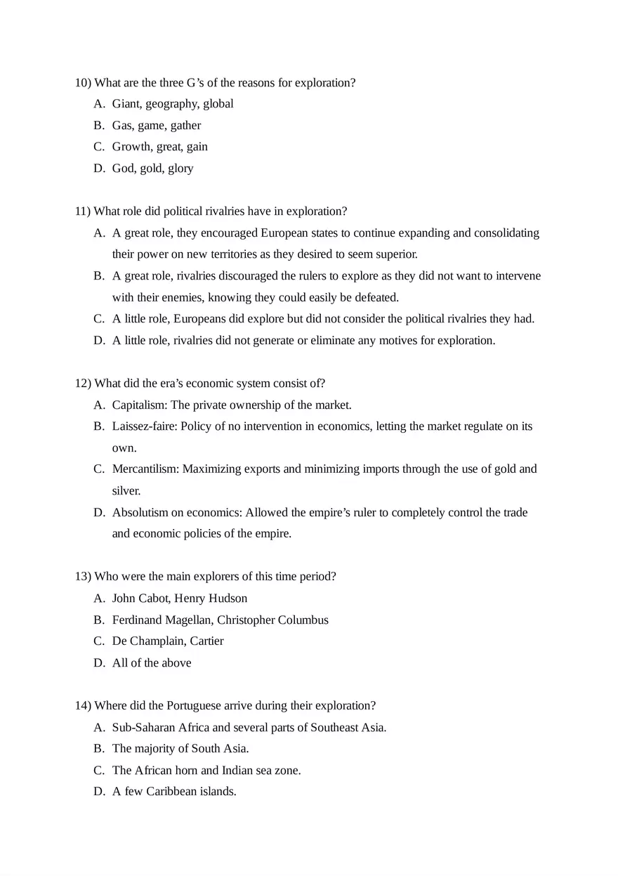 AP World History Unit 4 Quiz - Page 14