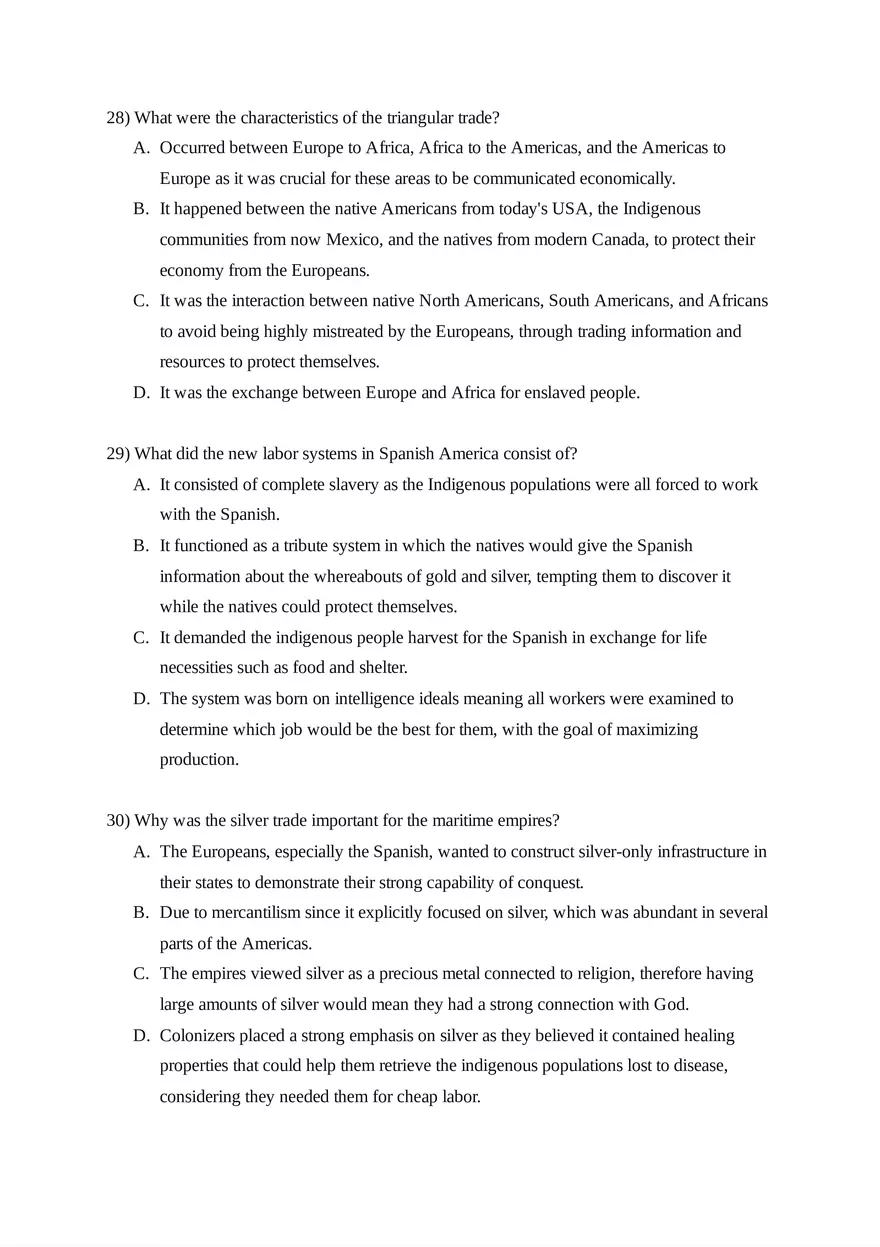 AP World History Unit 4 Quiz - Page 19