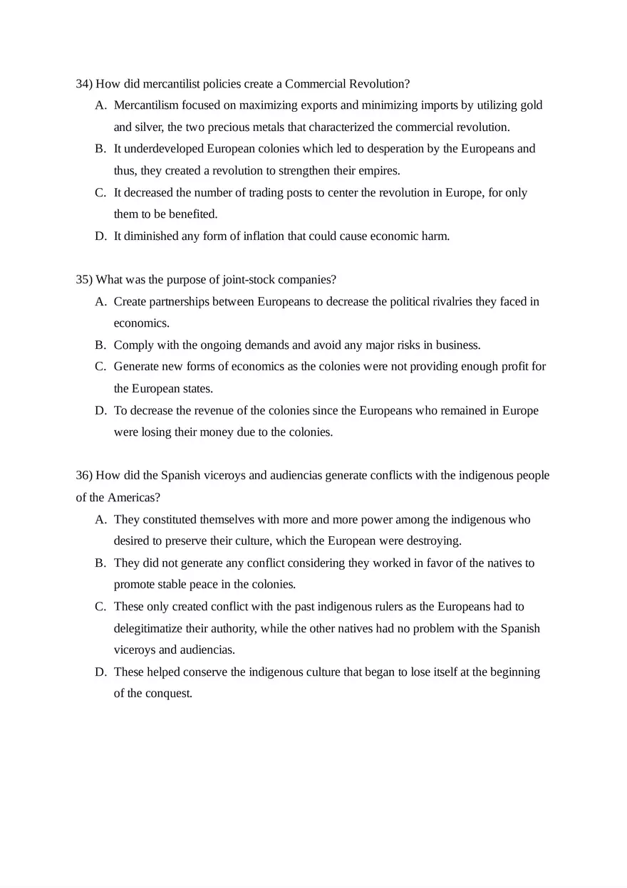 AP World History Unit 4 Quiz - Page 3