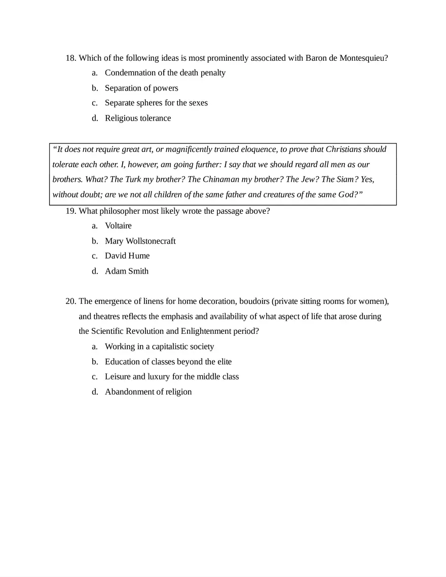 AP European History Unit 4 Quiz - Page 9