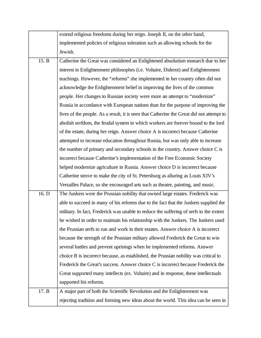 AP European History Unit 4 Quiz - Page 3