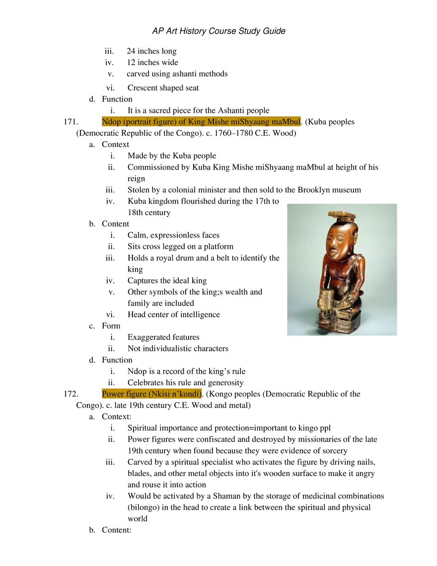 AP Art History Unit 6 Africa - Page 5