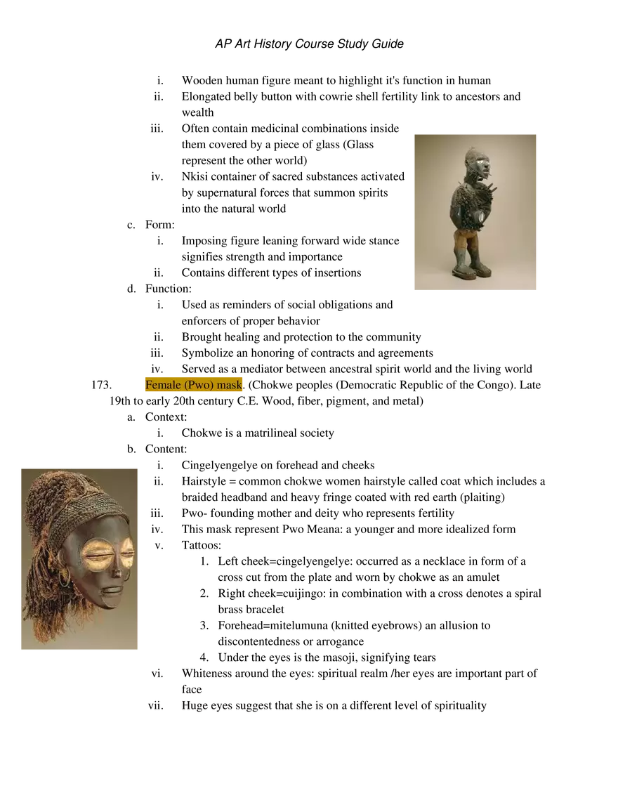 AP Art History Unit 6 Africa - Page 6