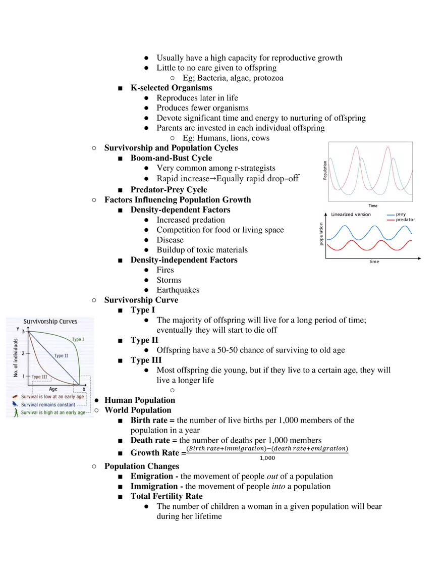 AP Environmental Science Unit 3 Populations - Page 2