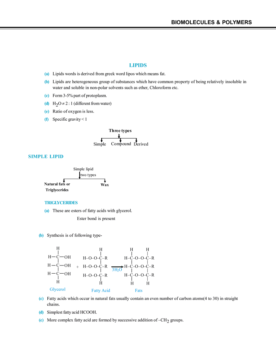 Biomolecules & Polymers Lipids - Page 1