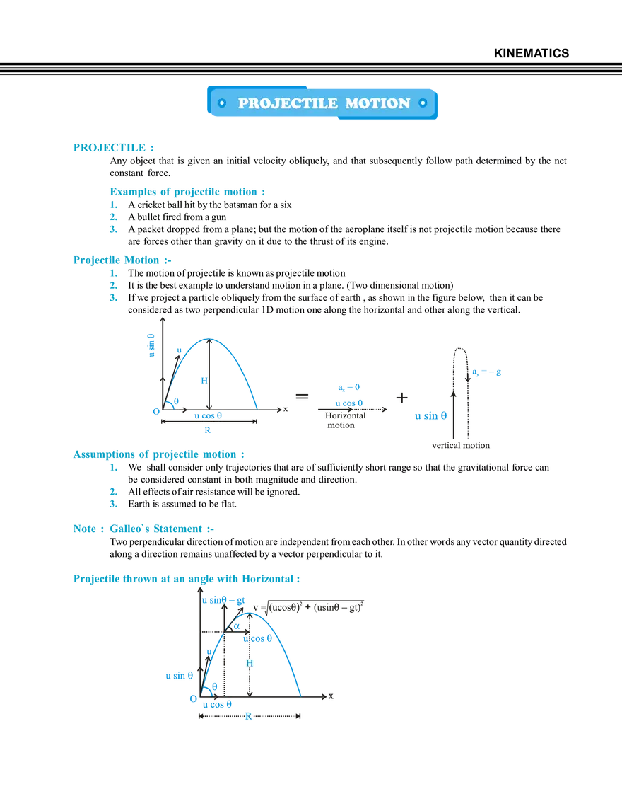 Projectile Motion - Page 1