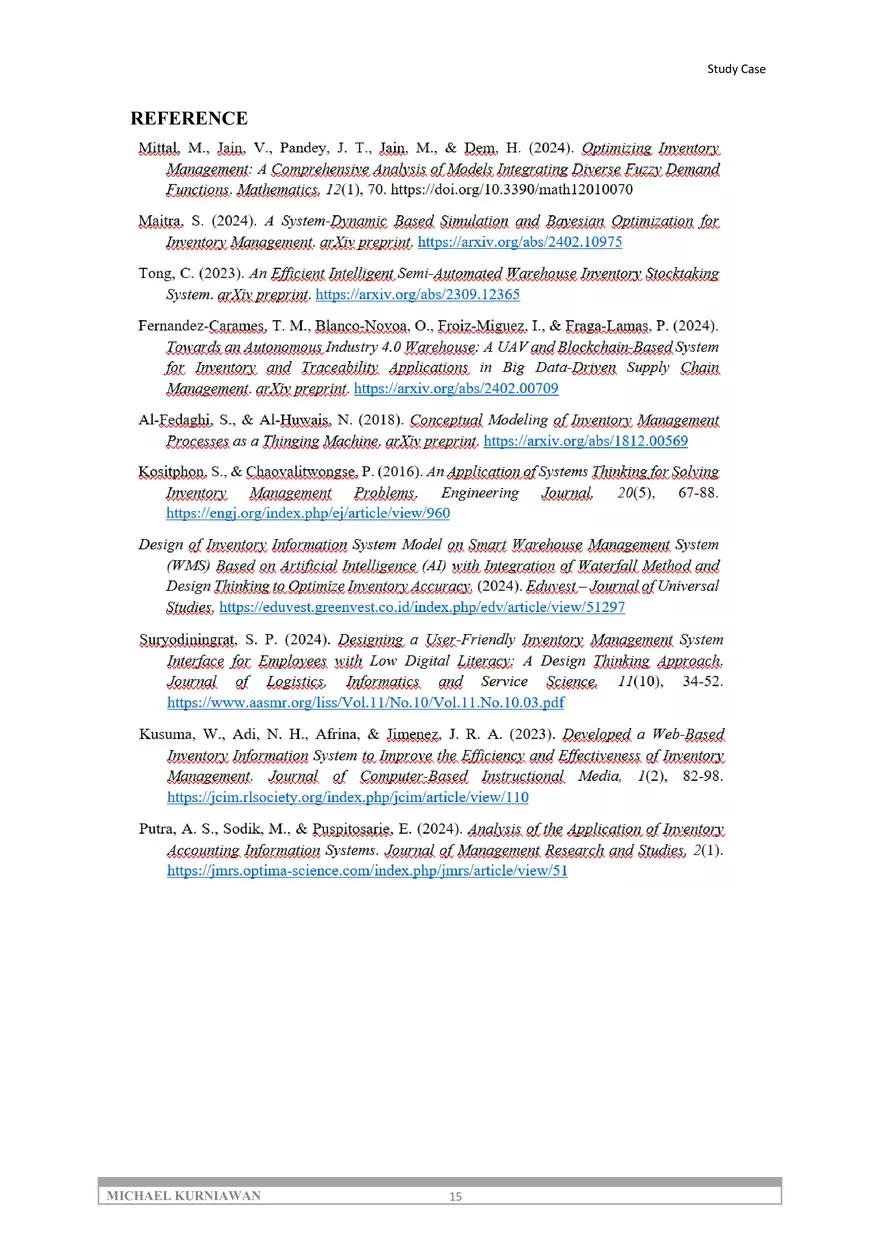 Analysis and Design of an Inventory Management Information System - Page 7