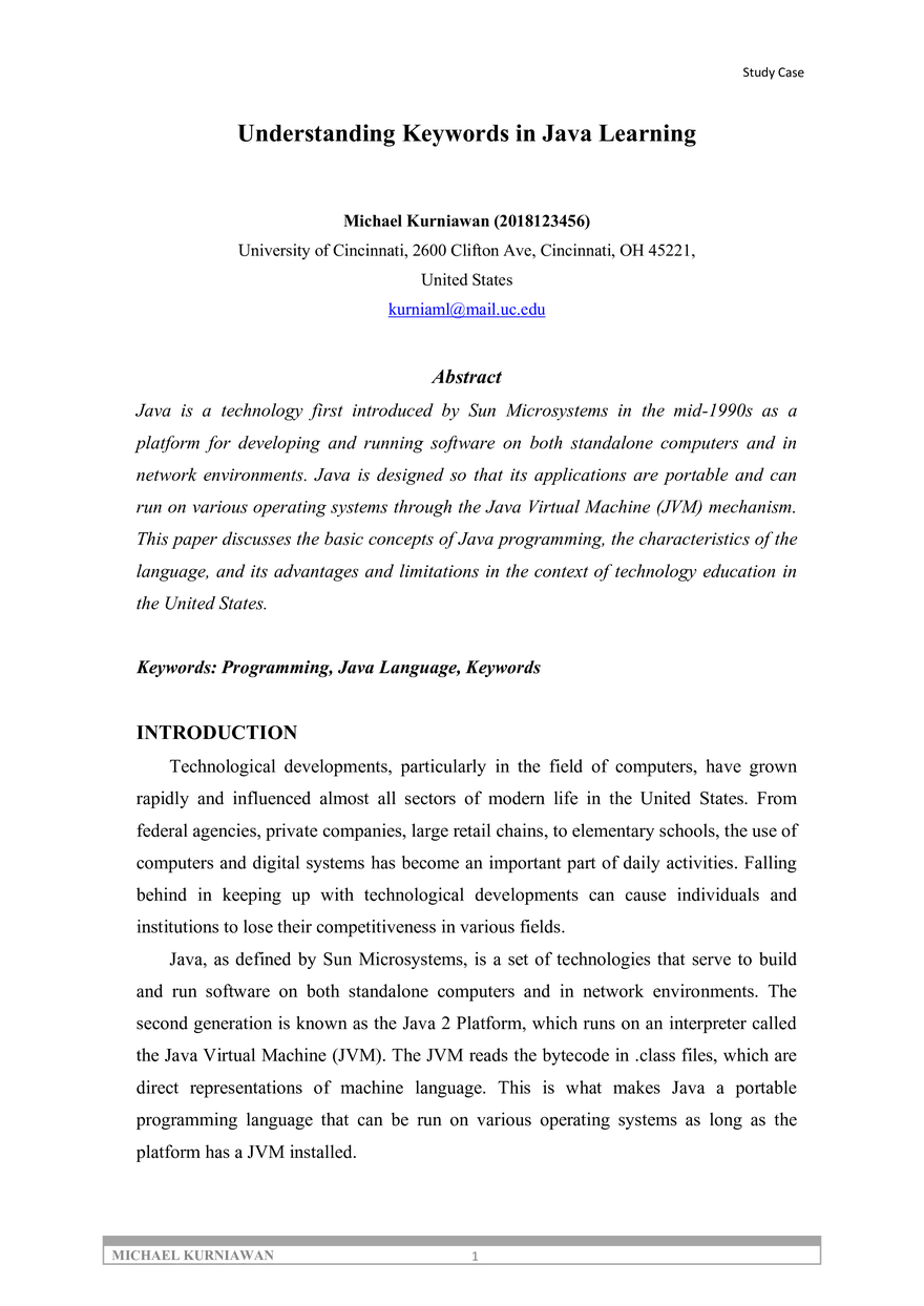 Understanding Keywords in Java Learning - Page 1