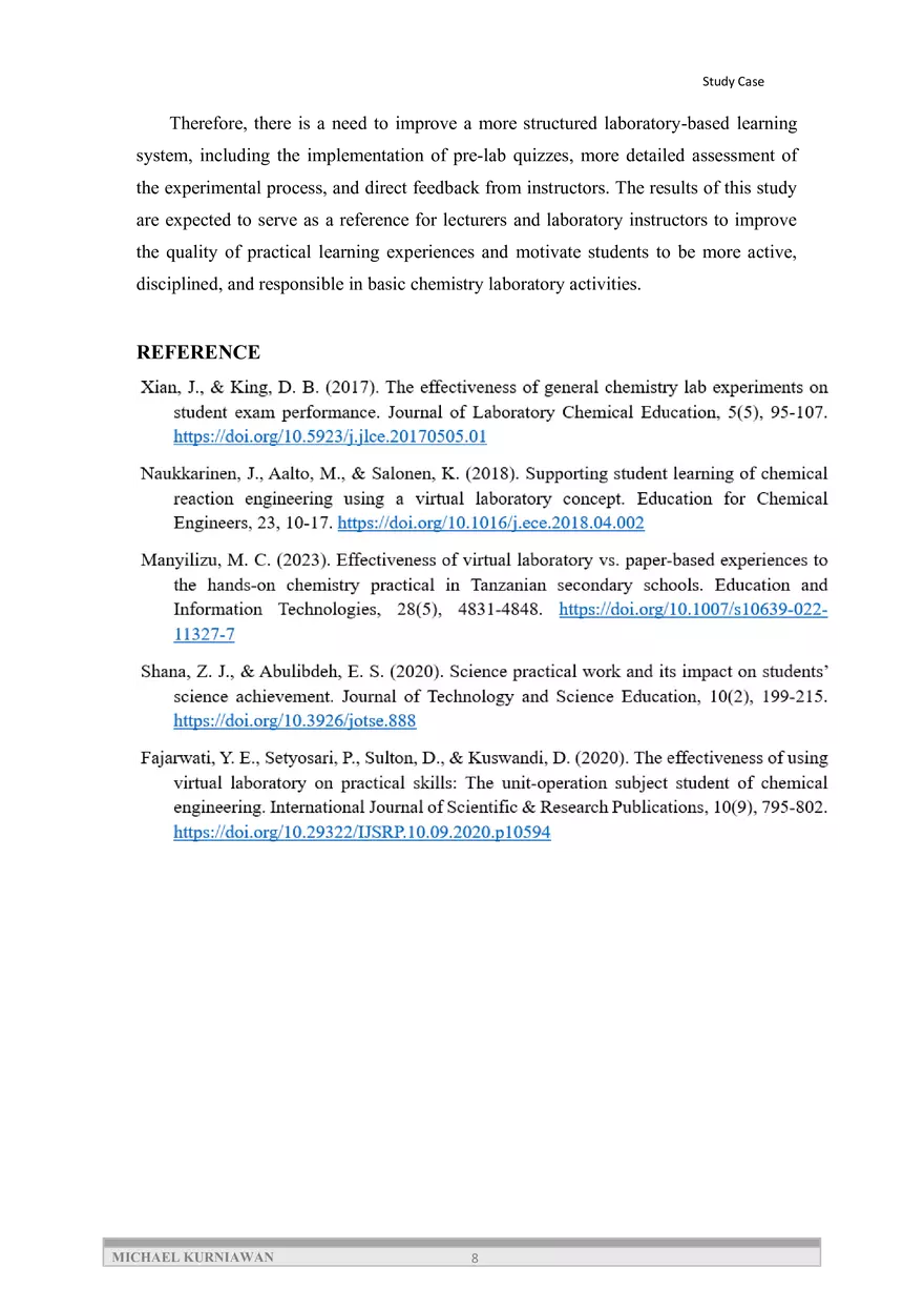 Description Of The Effectiveness Of Laboratory Activities - Page 8