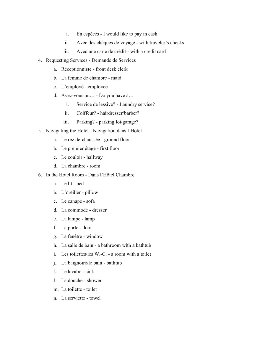 French IV Study Guide Section 2 Vocabulary - Page 4