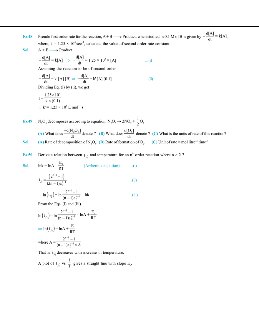 Chemical Kinetics and Nuclear Chemistry Solved Examples - Page 7
