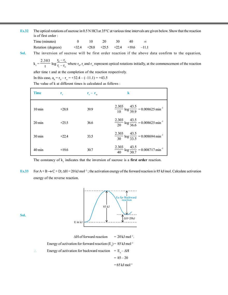 Chemical Kinetics and Nuclear Chemistry Solved Examples - Page 14