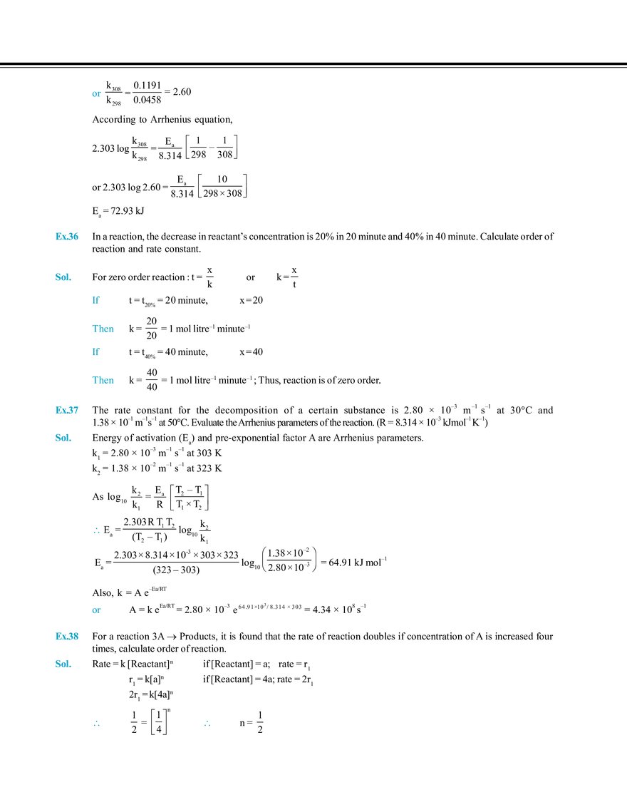 Chemical Kinetics and Nuclear Chemistry Solved Examples - Page 3