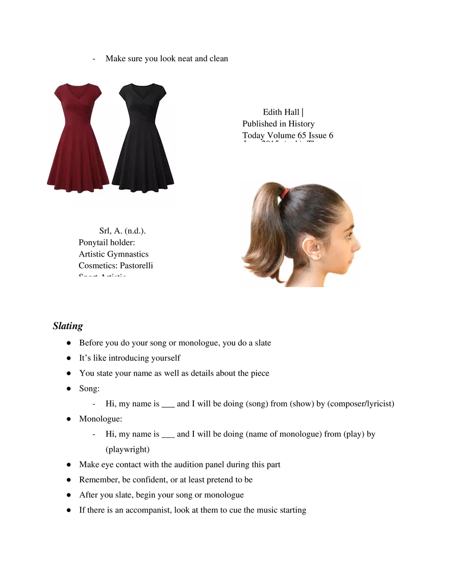 Part 5-Audition Etiquette - Page 3