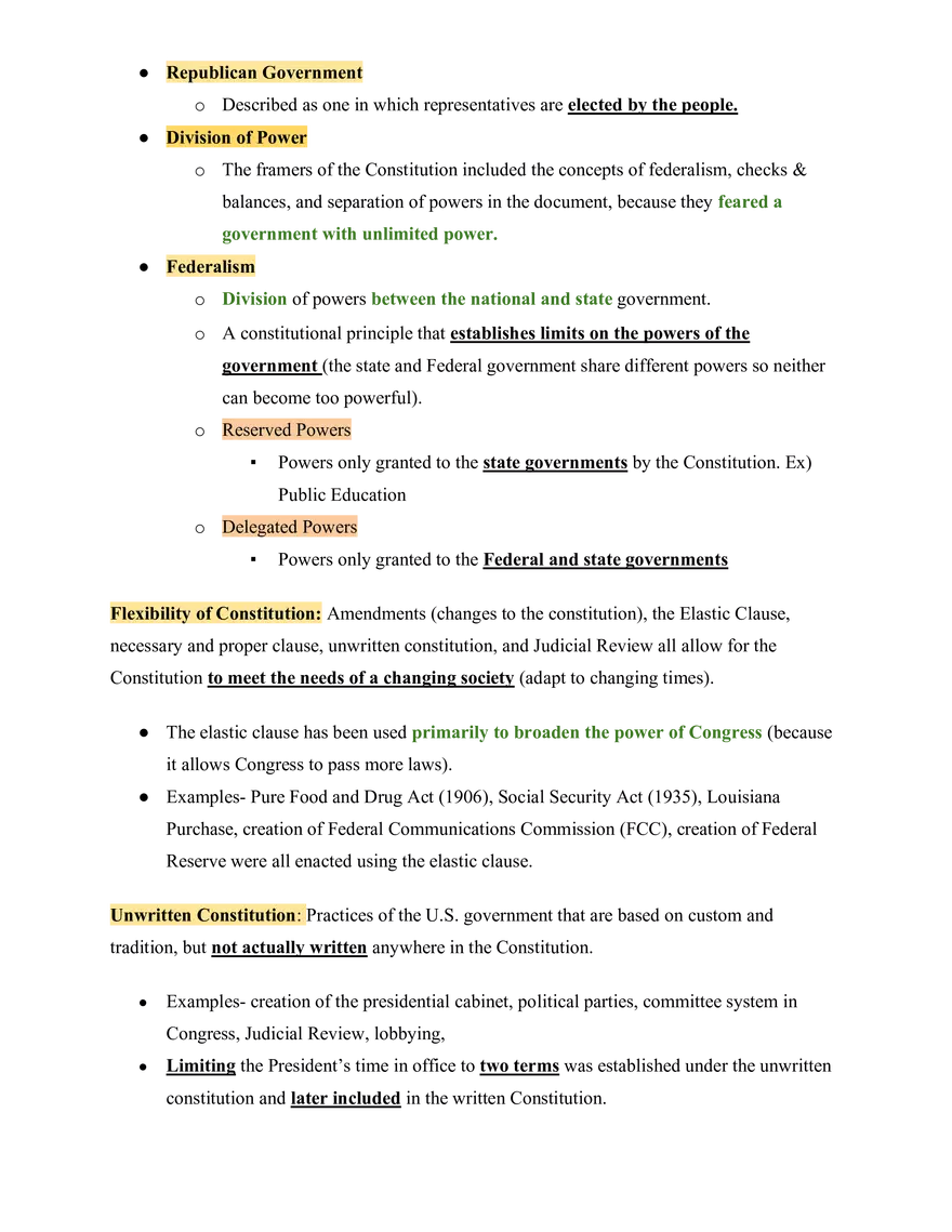 United States History U.S. Constitution vs. Articles of Confederation - Page 3
