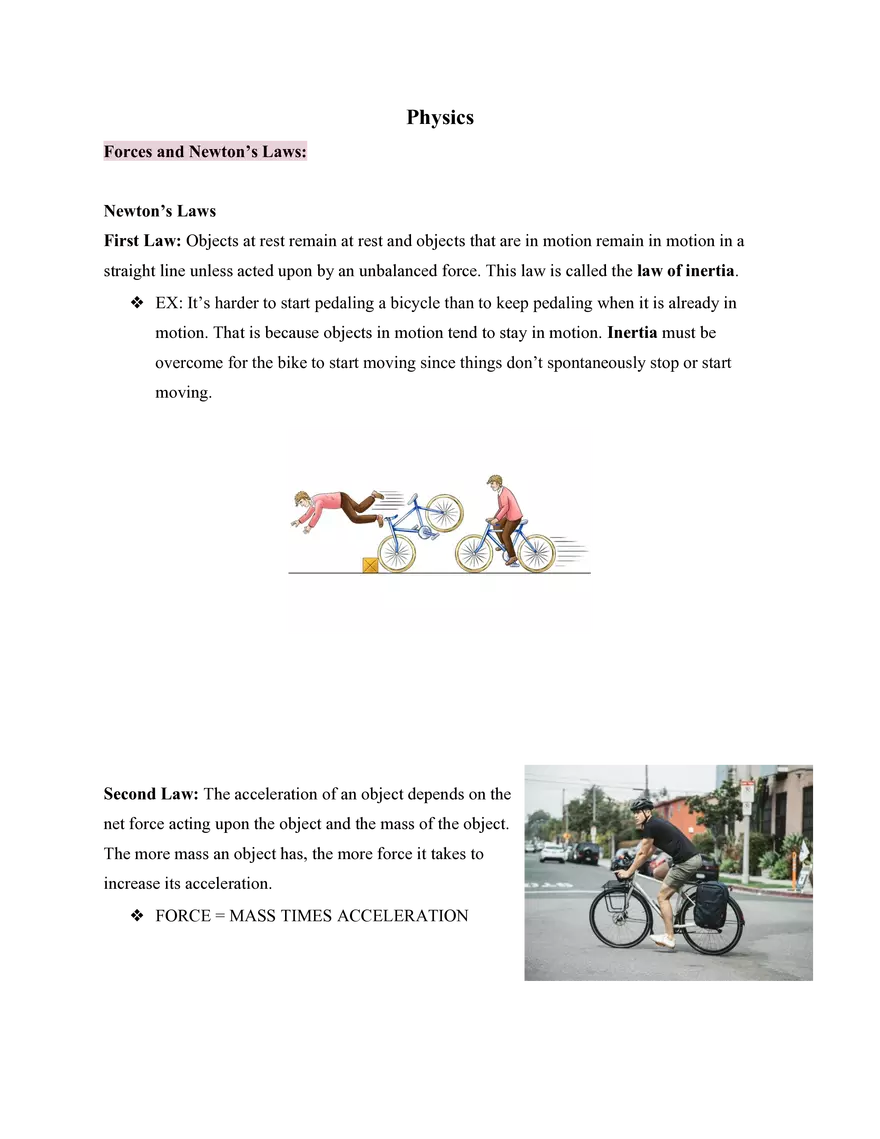 8th Grade Physics - Page 1