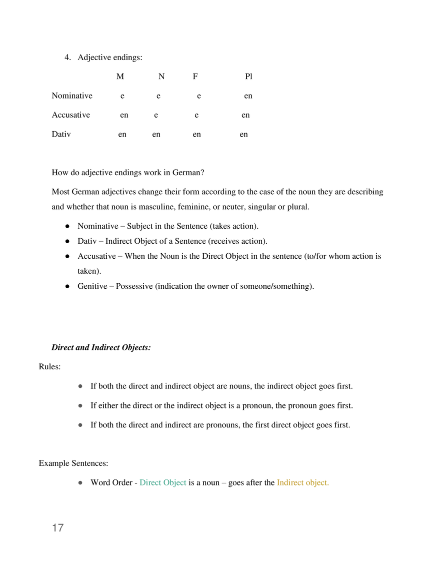 German 1 Study Guide - Page 9