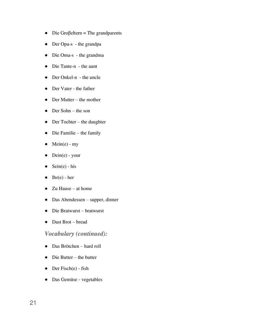 German 1 Study Guide - Page 14