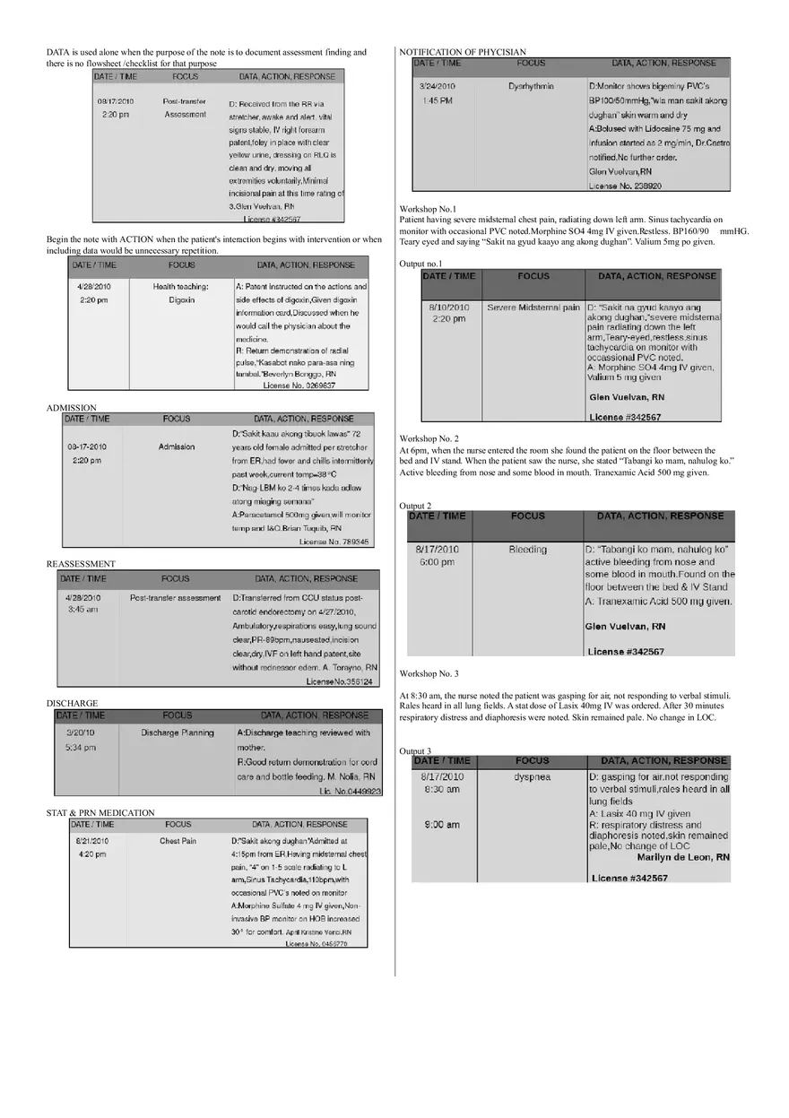 FDAR Example - Page 2