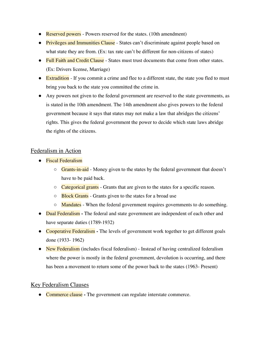 AP US Government Study Guide Unit 1 - Page 4