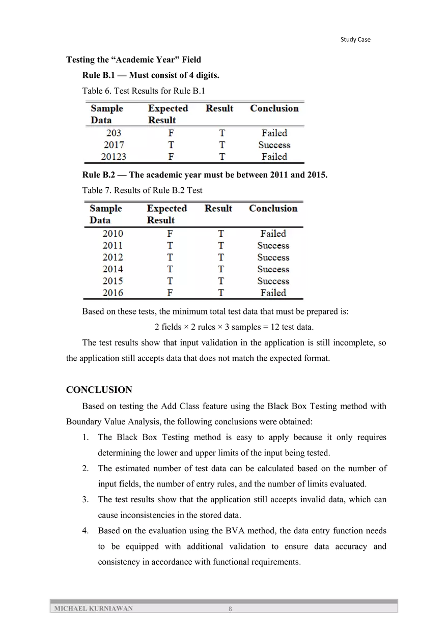 Implementation of Boundary Value Analysis - Page 8