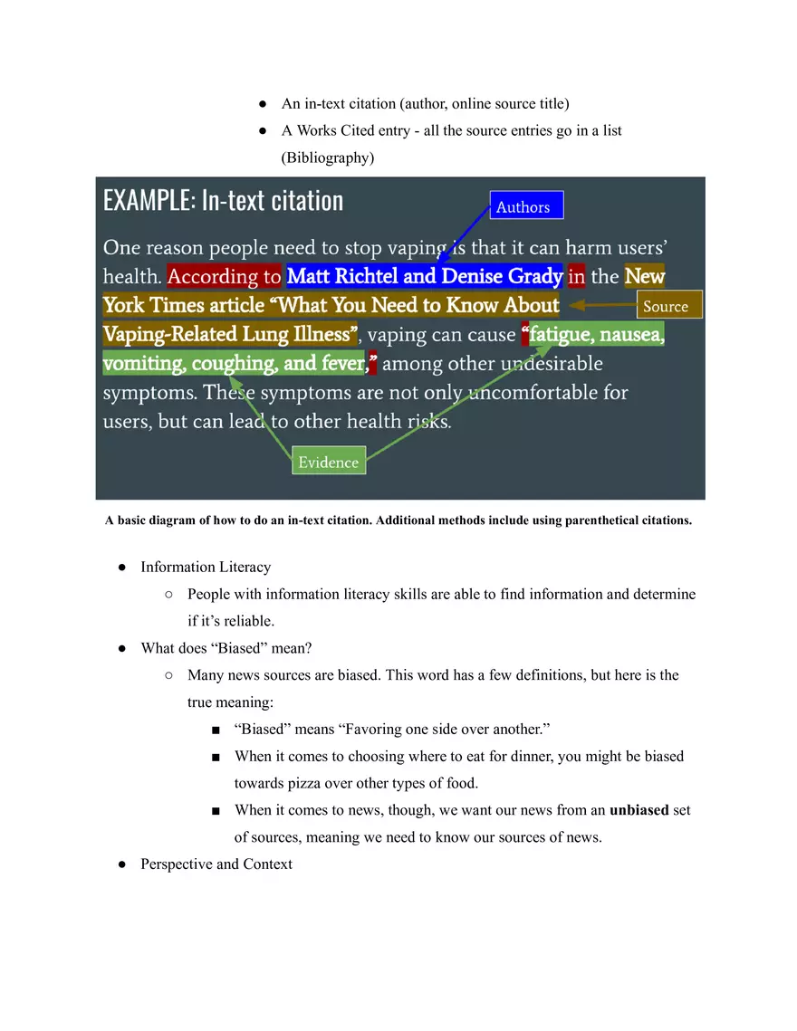 Evidence and Citation - Page 2