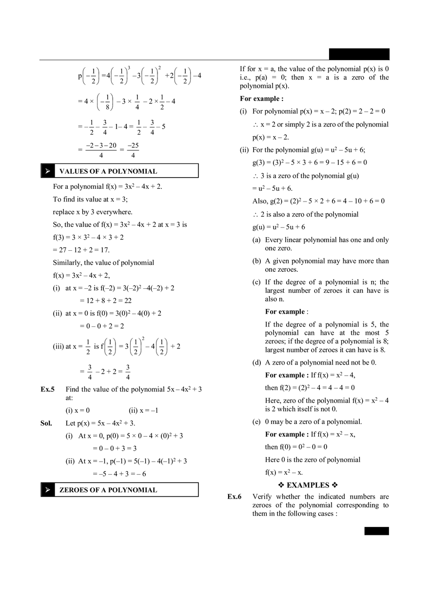 Polynomials Notes - Page 10