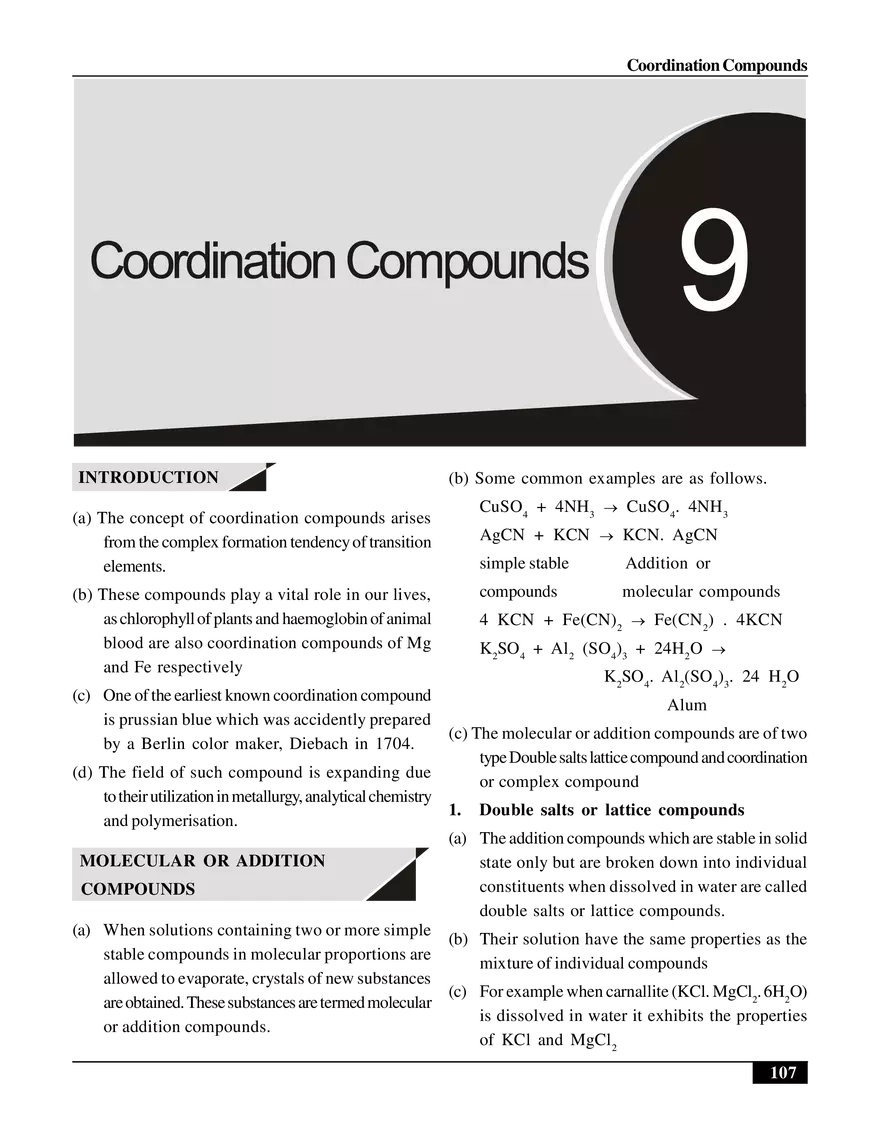 Coordination Compounds - Page 1