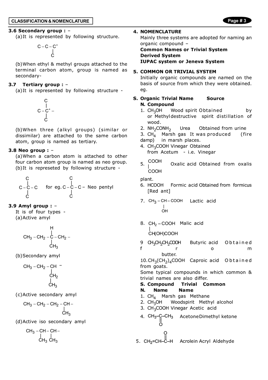 Classification & Nomenclature Notes - Page 3