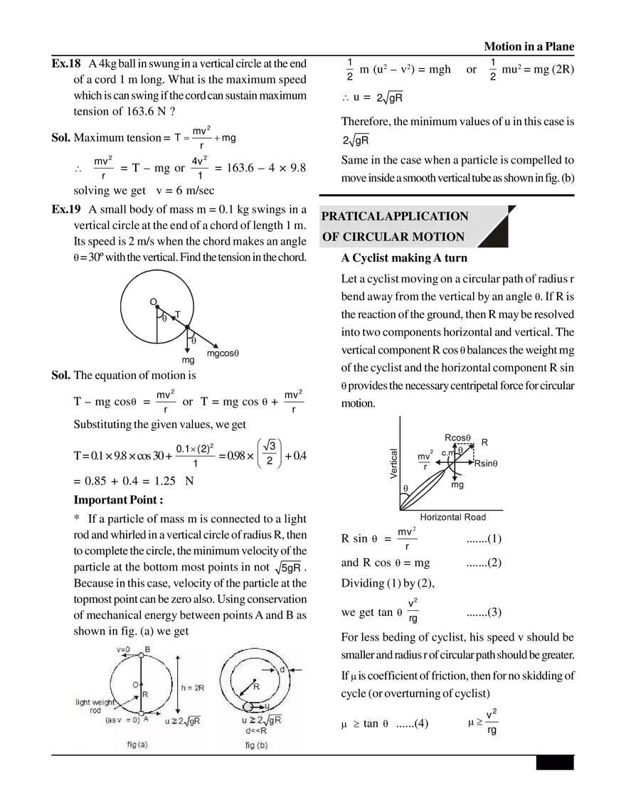 Motion in a Plane Circular Motion - Page 4