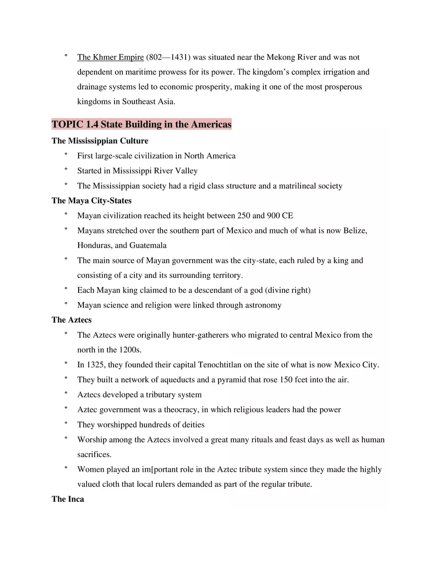 AP World History Unit 1 The Global Tapestry - Page 8