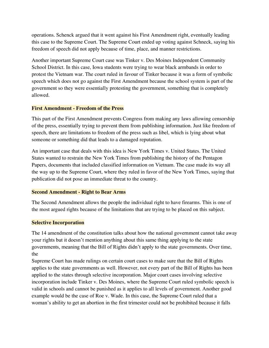 AP US Government Study Guide Unit 3 - Page 2