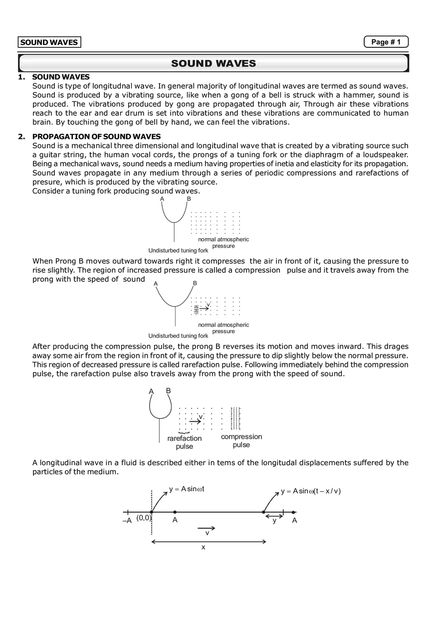 Sound Waves Notes - Page 1