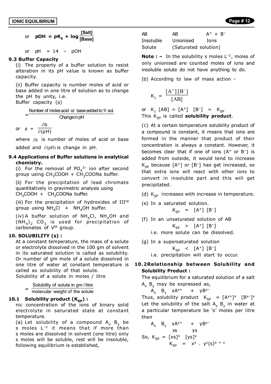 Ionic Equilibrium Notes - Page 4