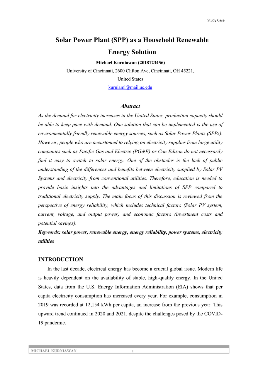 Solar Power Plant (SPP) - Page 1